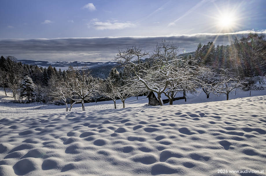 Winterlandschaft in der Gemeinde Aspangberg-St. Peter